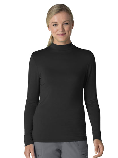 Women's Mock Neck Tunic - 2129 - Black