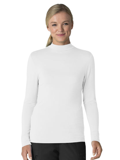 Women's Mock Neck Tunic - 2129 - White