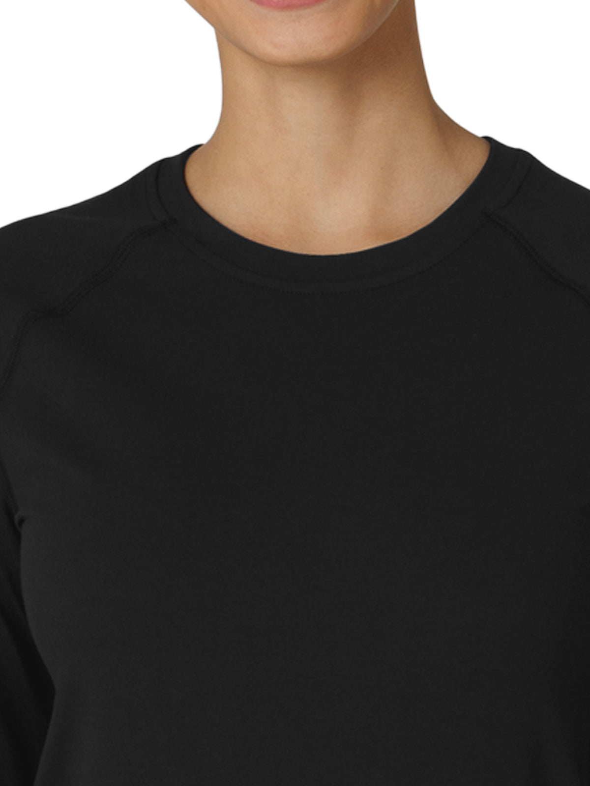 Women's Watch Window Long Sleeve Underscrub Tee - 2139 - Black