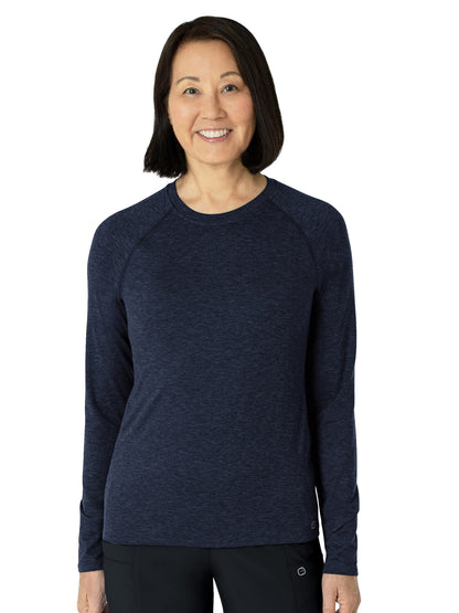 Women's Watch Window Long Sleeve Underscrub Tee - 2139 - Navy Heather