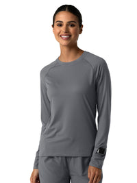 Women's Watch Window Long Sleeve Underscrub Tee - 2139 - Pewter