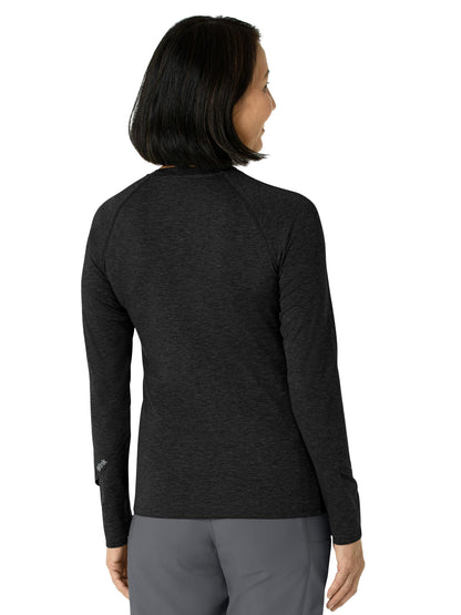 Women's Watch Window Long Sleeve Underscrub Tee - 2139 - Pewter Heather