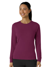 Women's Essential Layer Long Sleeve Underscrub Tee - 2189 - Wine