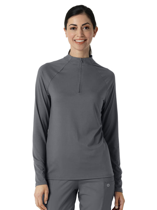 Women's Watch Window Quarter Zip Top - 2239 - Pewter