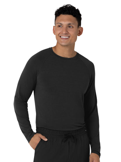 Men's Essential Layer Long Sleeve Scrub Top - 2390 - Black