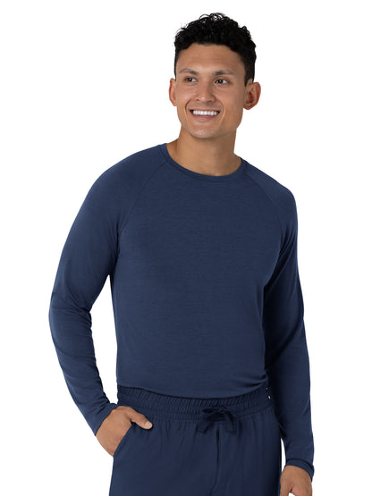Men's Essential Layer Long Sleeve Scrub Top - 2390 - Navy