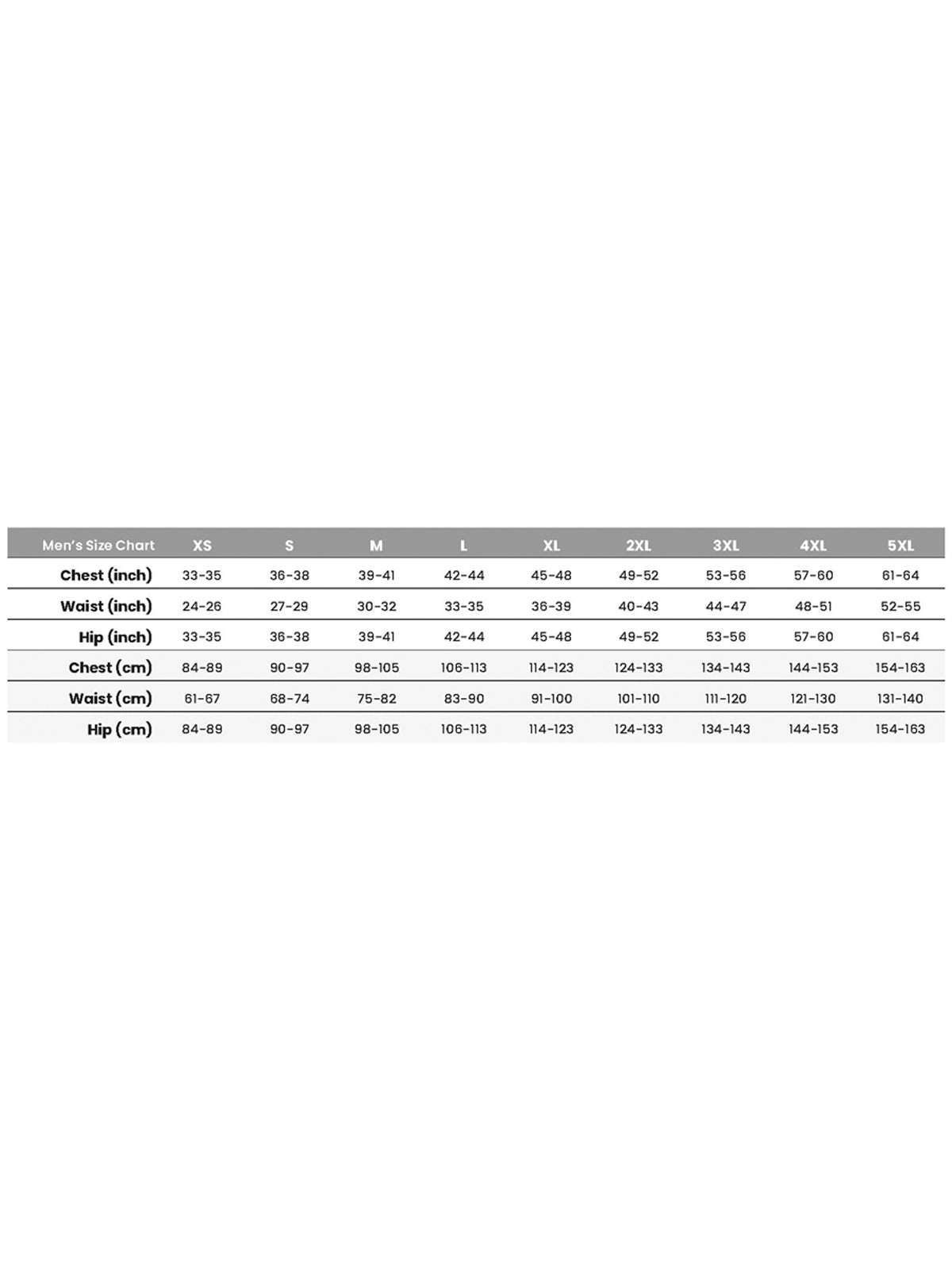 SIZECHART