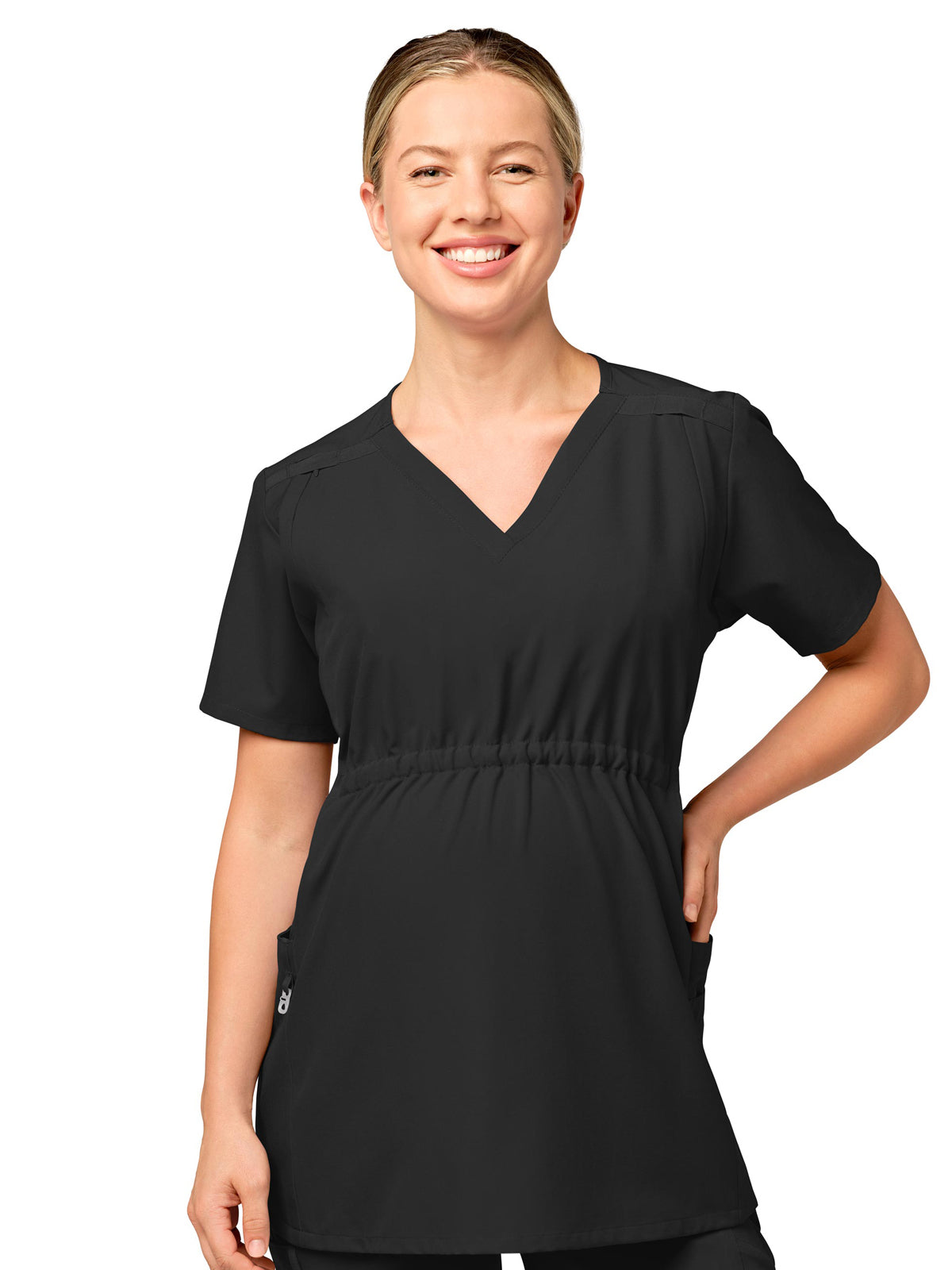 Women's Five-Pocket Maternity Top - 4555 - Black