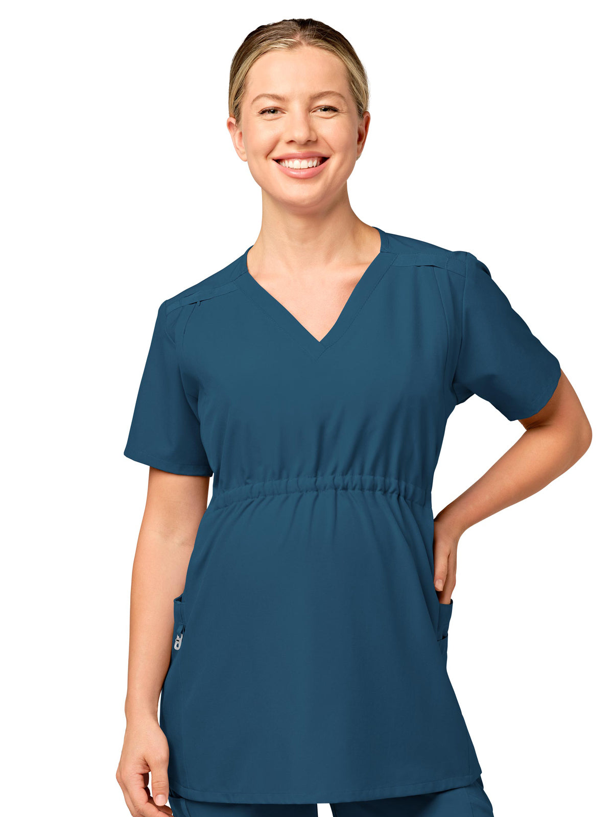 Women's Five-Pocket Maternity Top - 4555 - Caribbean