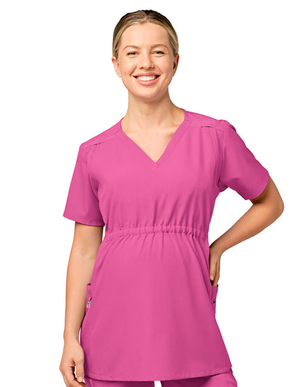 Women's Five-Pocket Maternity Top - 4555 - Hot Pink