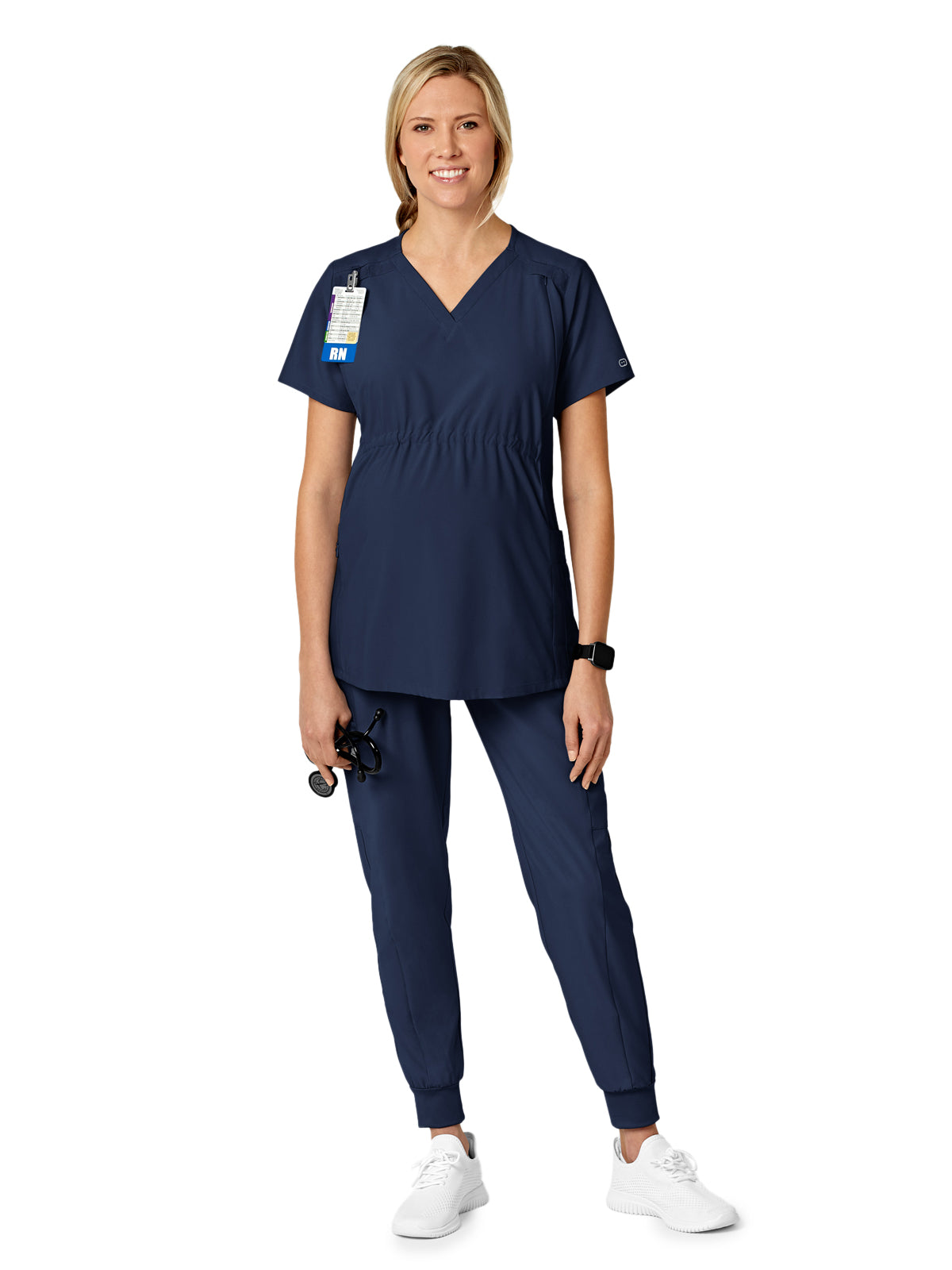 Women's Five-Pocket Maternity Top - 4555 - Navy