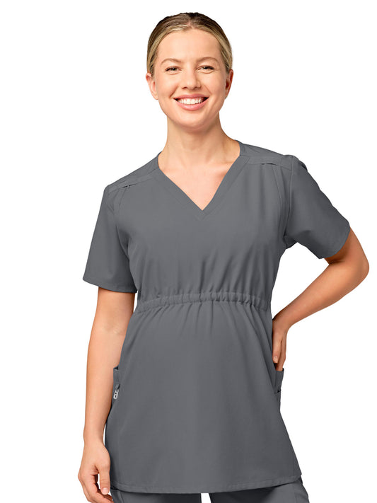 Women's Five-Pocket Maternity Top - 4555 - Pewter