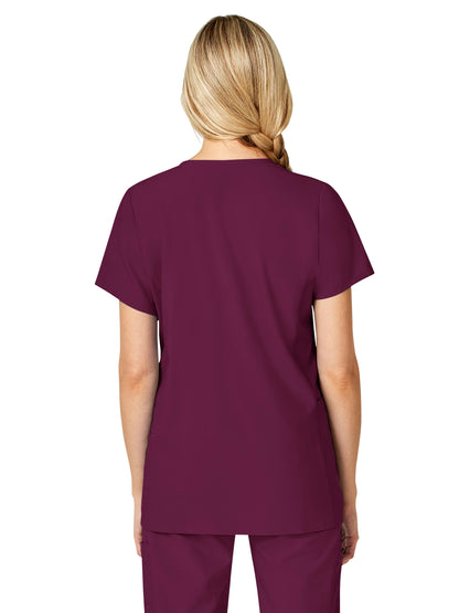 Women's Five-Pocket Maternity Top - 4555 - Wine