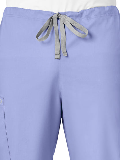 Unisex Four-Pocket Drawstring Cargo Pant - 500 - Ceil Blue