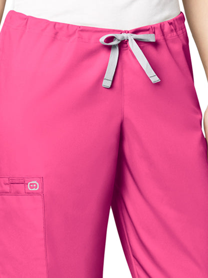 Unisex Four-Pocket Drawstring Cargo Pant - 500 - Fuchsia