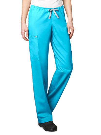 Unisex Four-Pocket Drawstring Cargo Pant - 500 - Light Turquoise