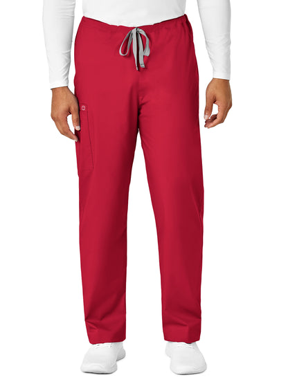 Unisex Four-Pocket Drawstring Cargo Pant - 500 - Red