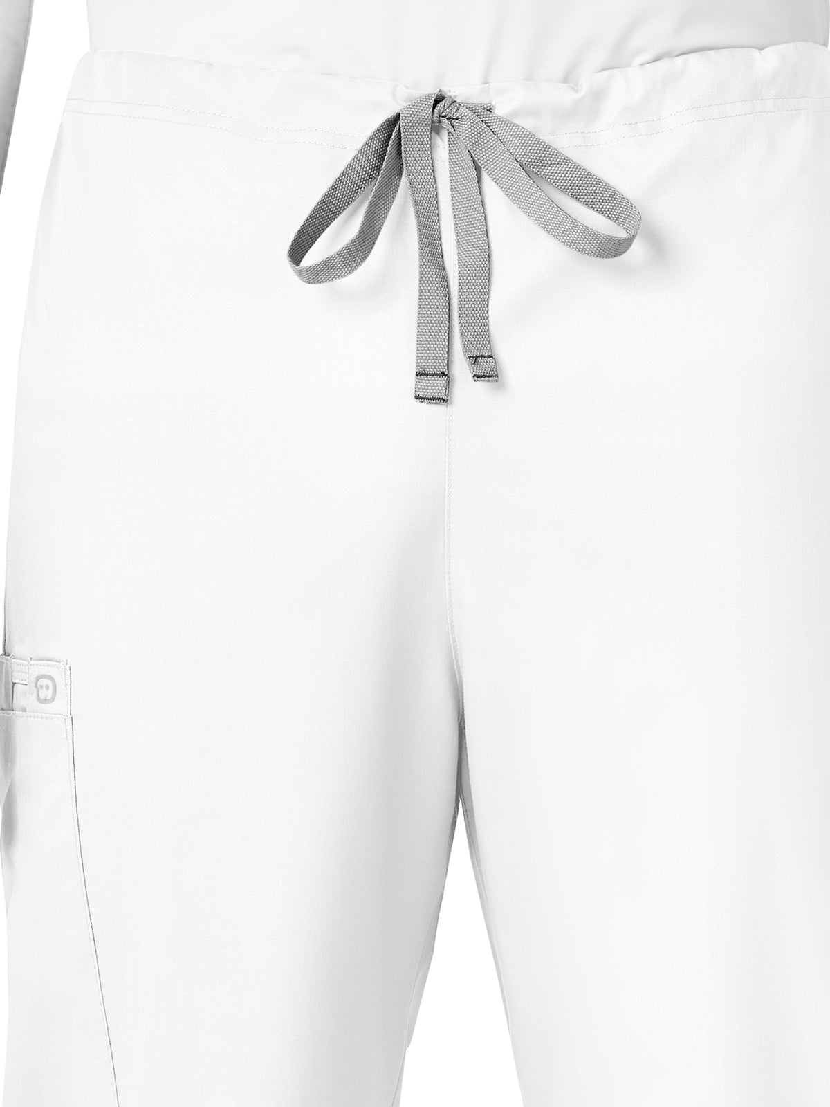 Unisex Four-Pocket Drawstring Cargo Pant - 500 - White