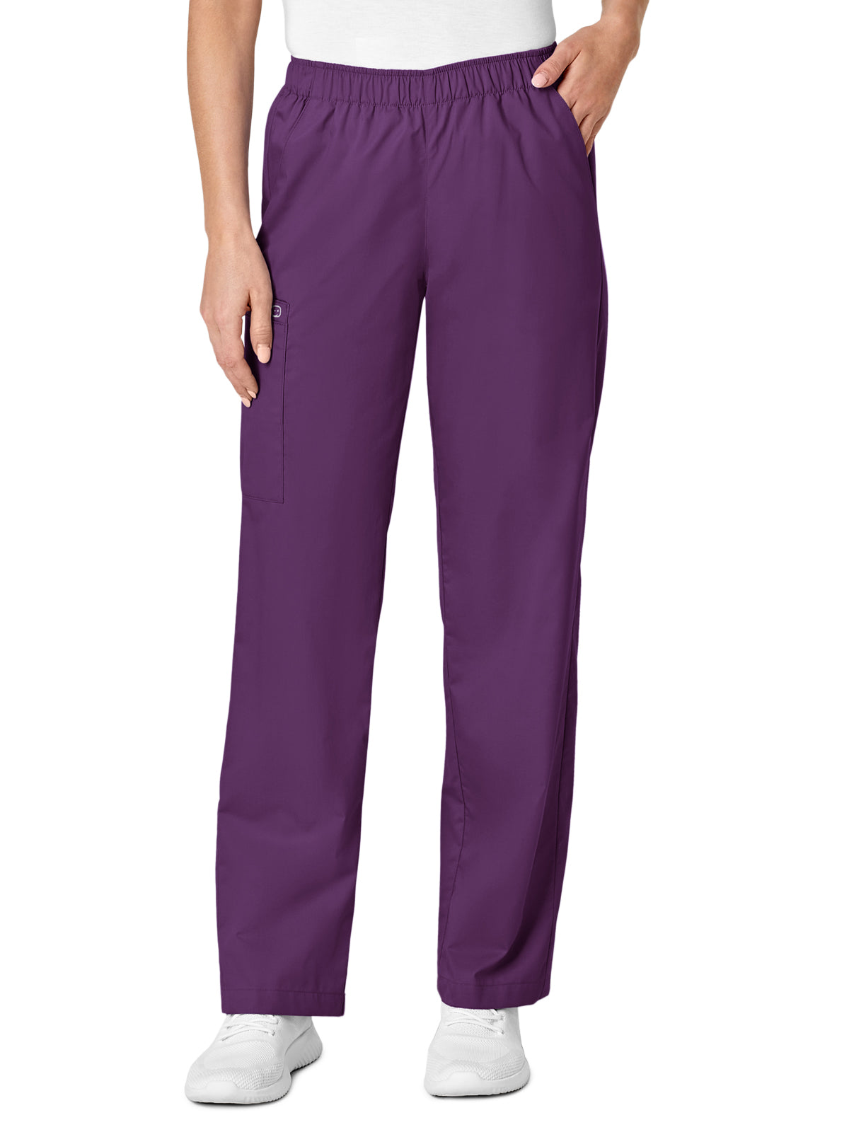 Women's Five-Pocket Pull-On Cargo Pant - 501 - Eggplant