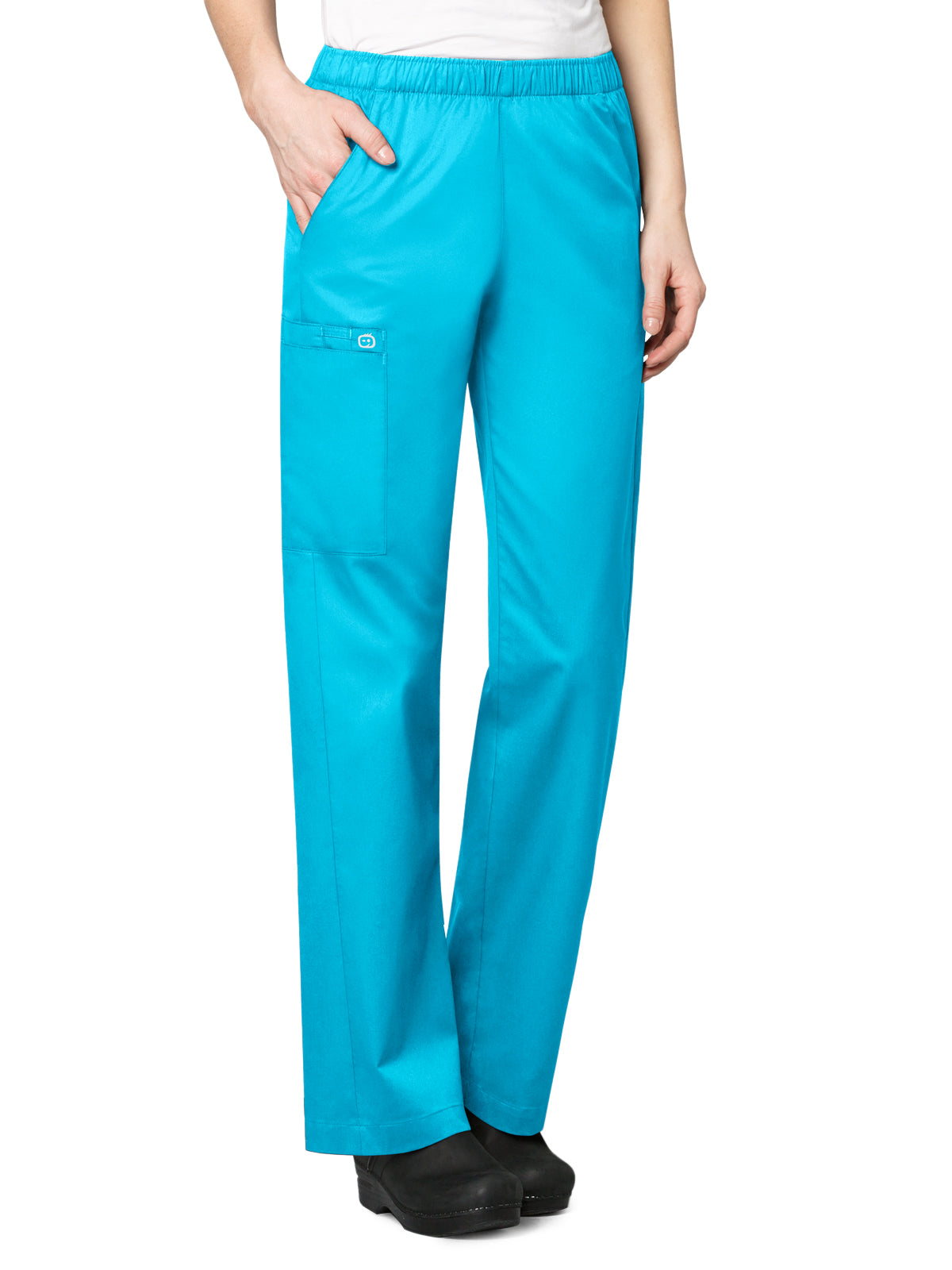 Women's Five-Pocket Pull-On Cargo Pant - 501 - Light Turquoise