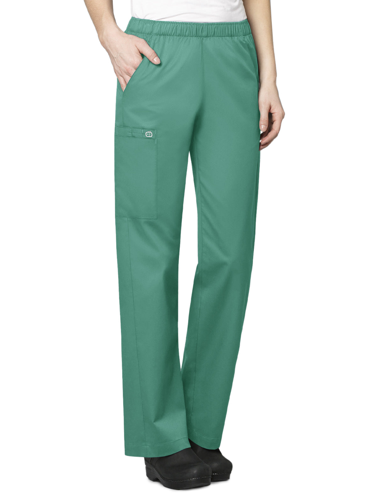 Women's Five-Pocket Pull-On Cargo Pant - 501 - Surgical Green