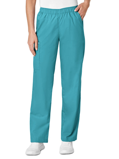 Women's Five-Pocket Pull-On Cargo Pant - 501 - Teal