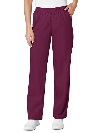 Women's Five-Pocket Pull-On Cargo Pant - 501 - Wine