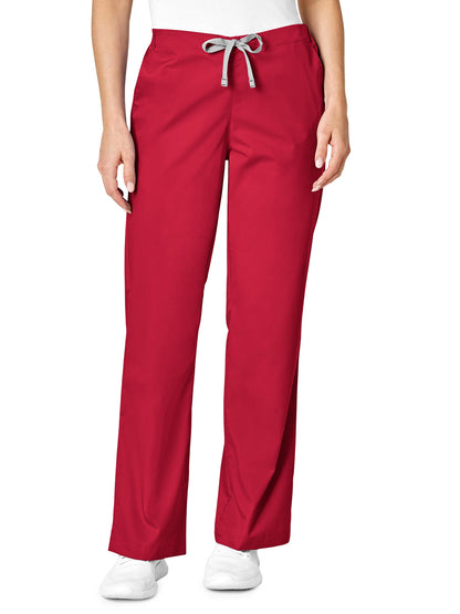 Women's Four-Pocket Flare Leg Pant - 502 - Red