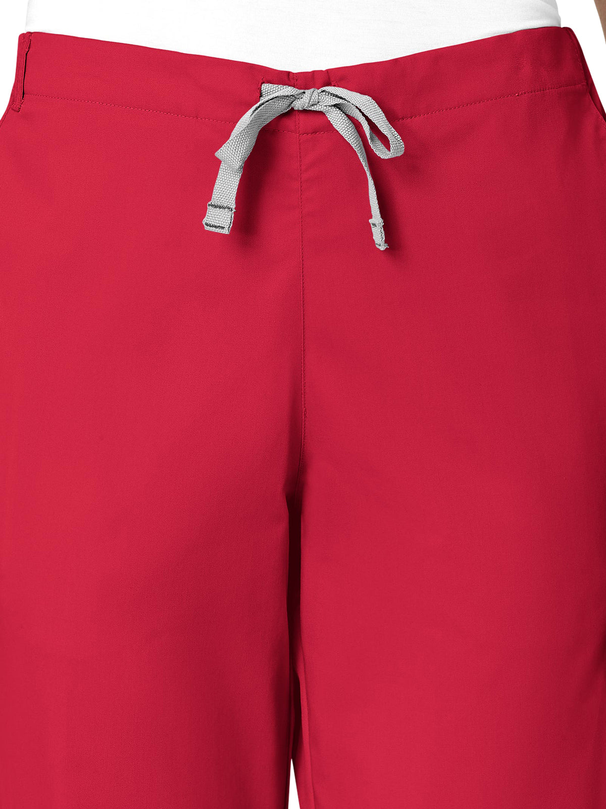 Women's Four-Pocket Flare Leg Pant - 502 - Red