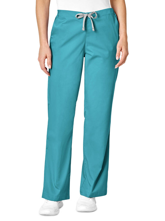 Women's Four-Pocket Flare Leg Pant - 502 - Teal