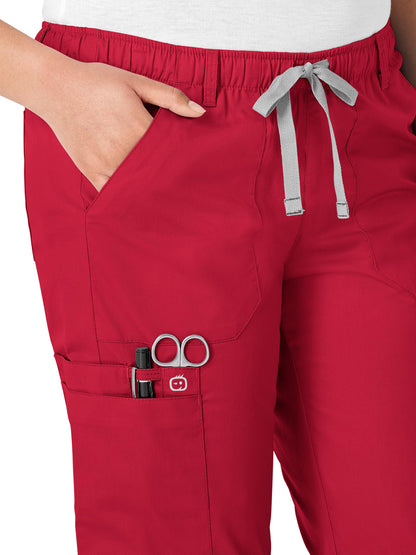 Women's Six-Pocket Straight Leg Pant - 504 - Red