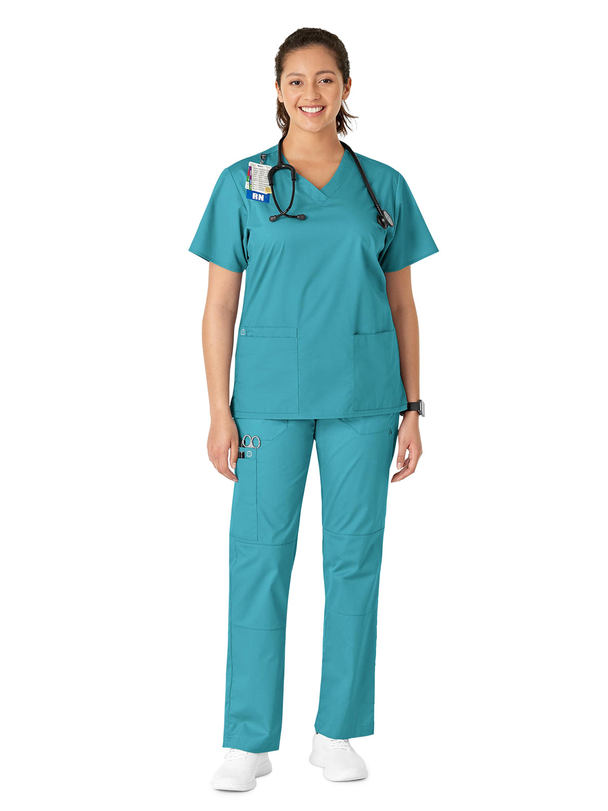 Women's Six-Pocket Straight Leg Pant - 504 - Teal