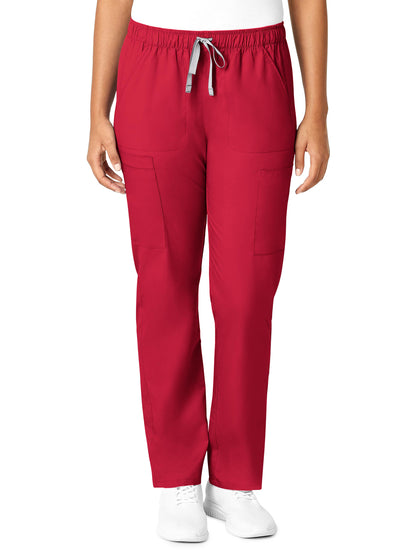 Women's Eight-Pocket Convertible Slim Leg Pant - 505 - Red