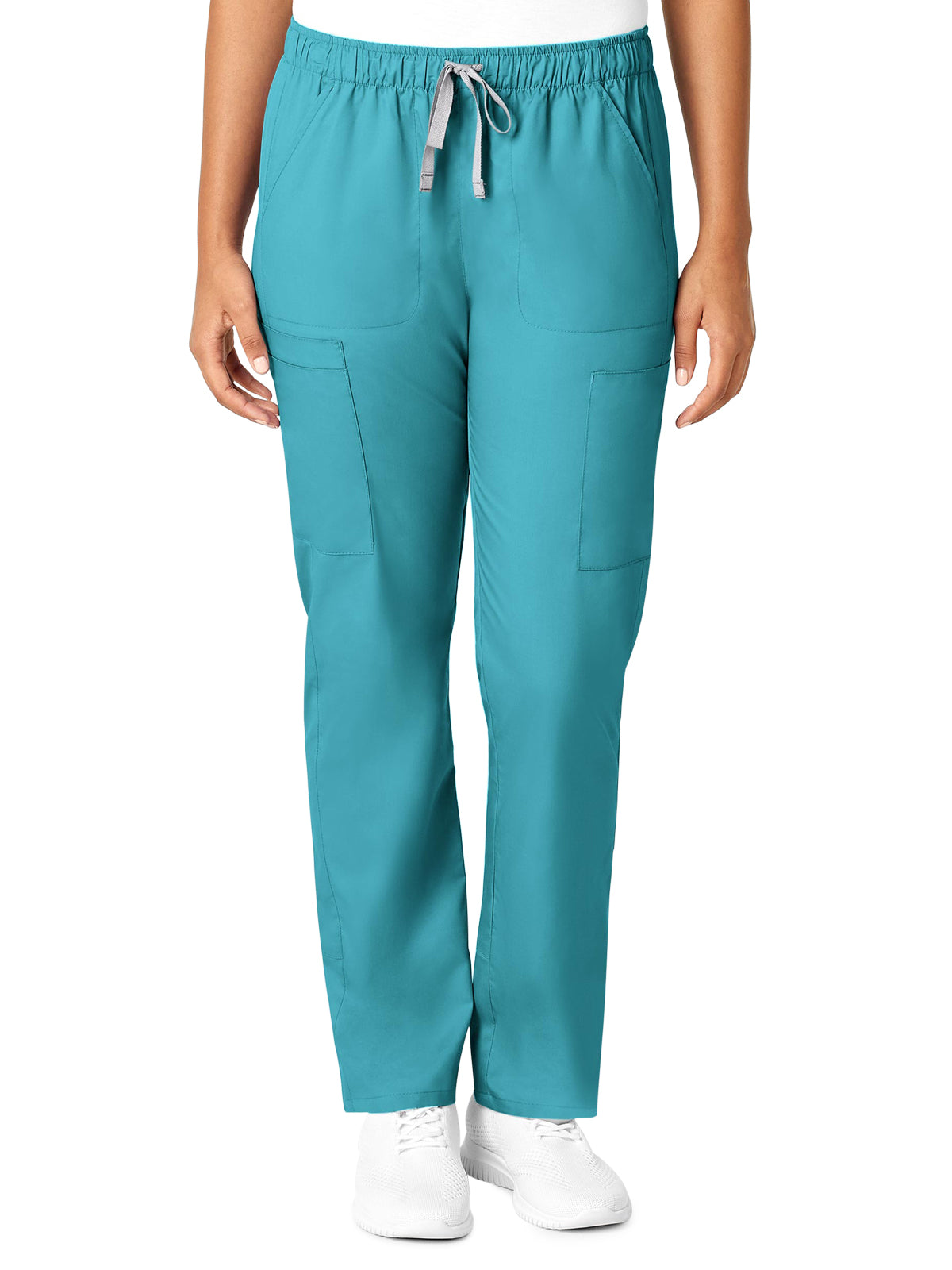 Women's Eight-Pocket Convertible Slim Leg Pant - 505 - Teal Blue