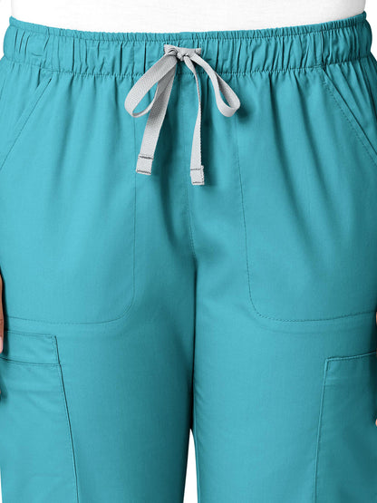 Women's Eight-Pocket Convertible Slim Leg Pant - 505 - Teal Blue