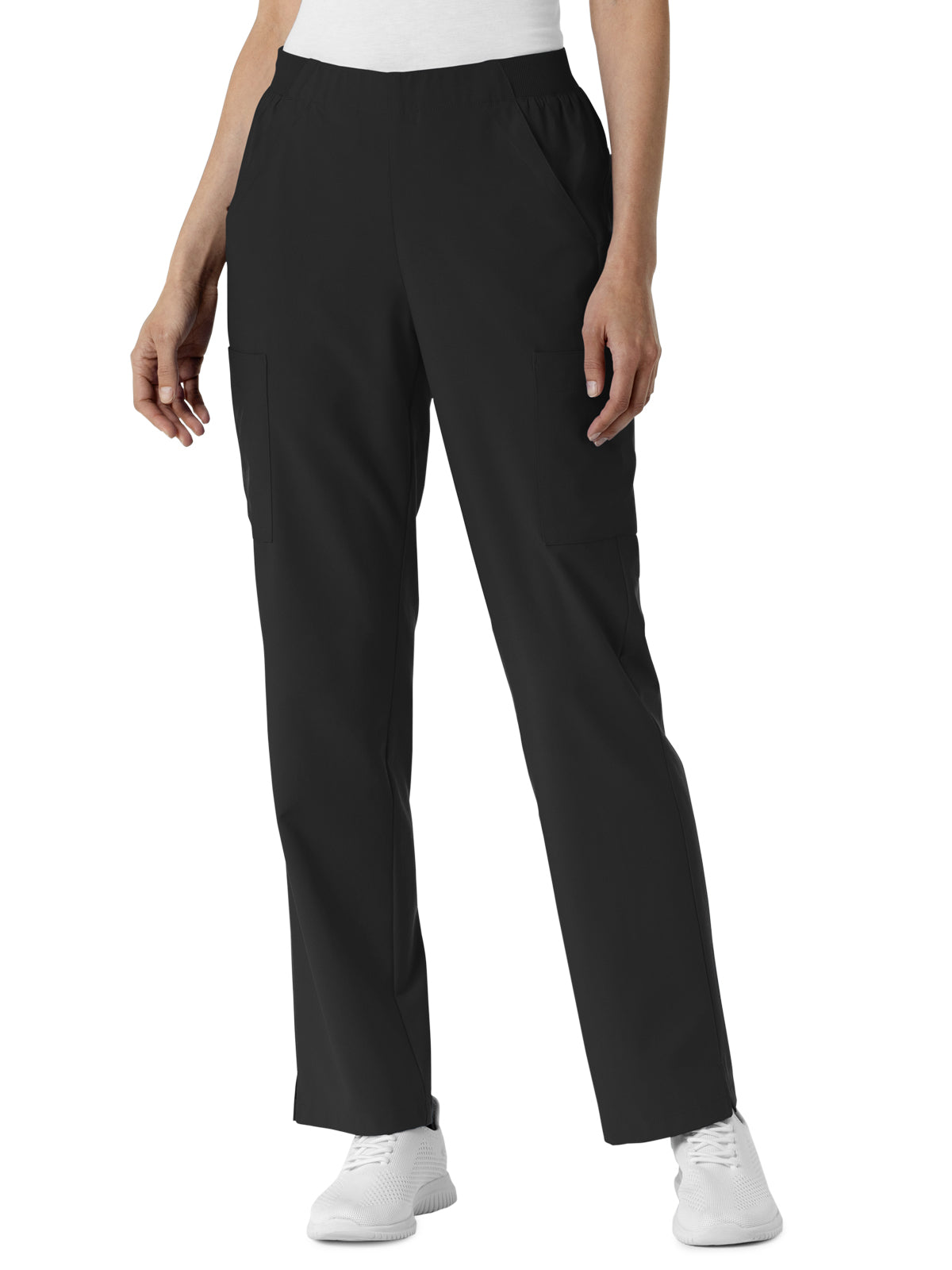 Women's Six-Pocket Cargo Utility Scrub Pant - 5145 - Black