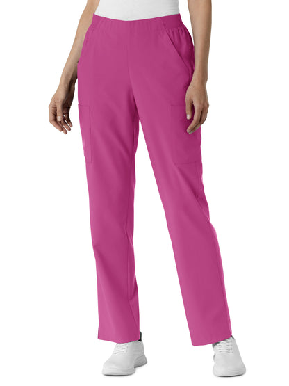 Women's Six-Pocket Cargo Utility Scrub Pant - 5145 - Raspberry