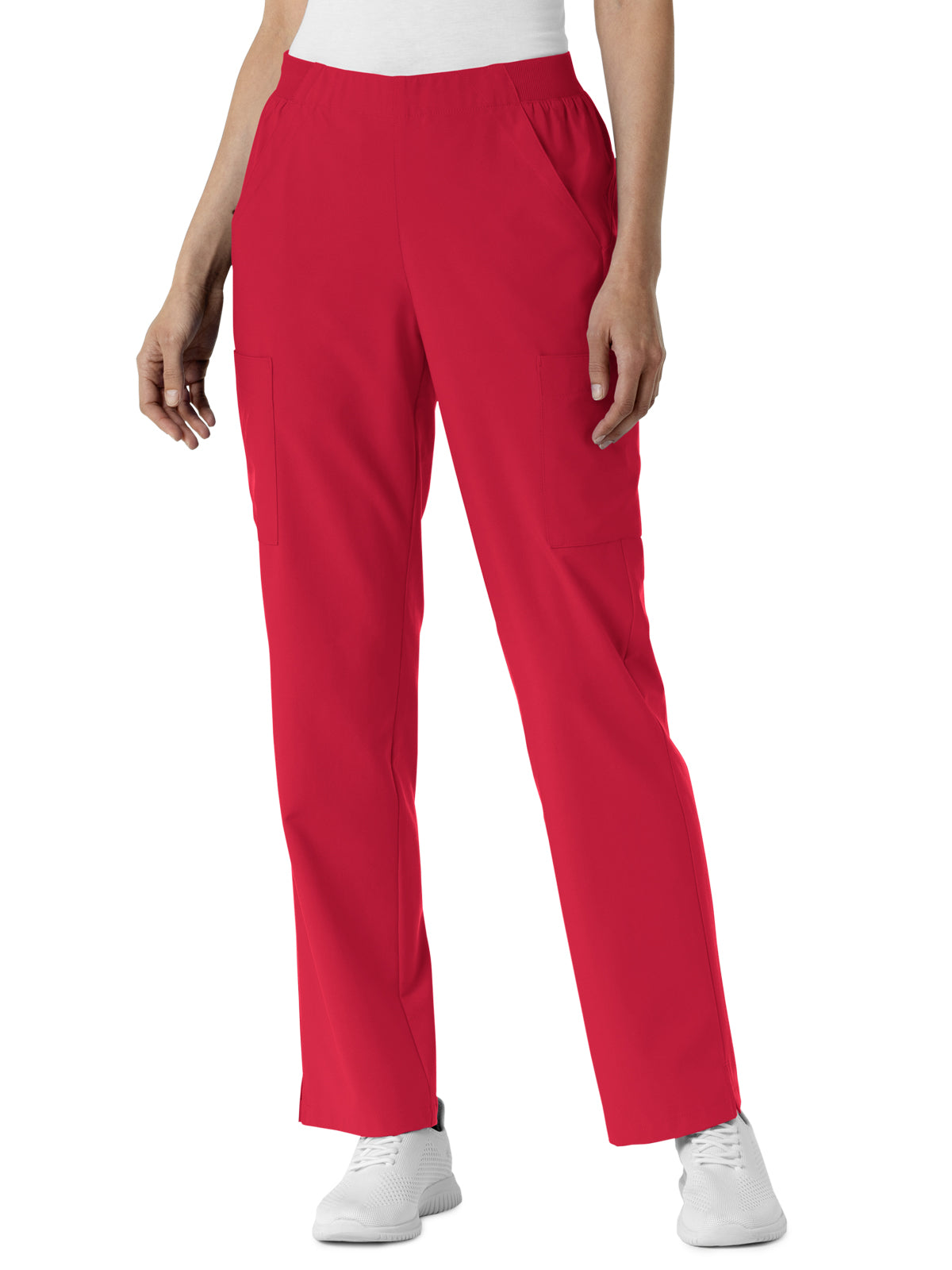 Women's Six-Pocket Cargo Utility Scrub Pant - 5145 - Red