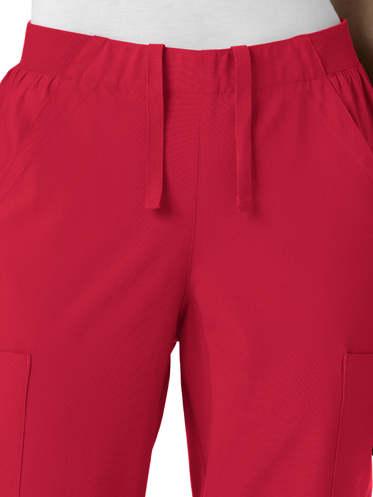 Women's Six-Pocket Cargo Utility Scrub Pant - 5145 - Red