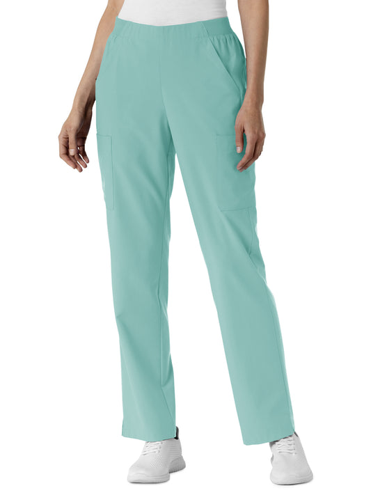 Women's Six-Pocket Cargo Utility Scrub Pant - 5145 - Turquoise