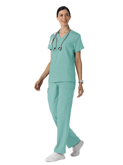 Women's Six-Pocket Cargo Utility Scrub Pant - 5145 - Turquoise