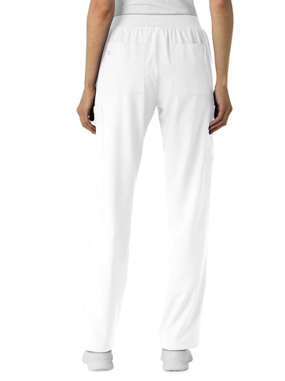 Women's Six-Pocket Cargo Utility Scrub Pant - 5145 - White