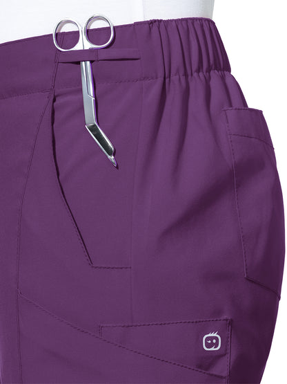 Women's Eight-Pocket Flat-Front Cargo Pant - 5155 - Eggplant