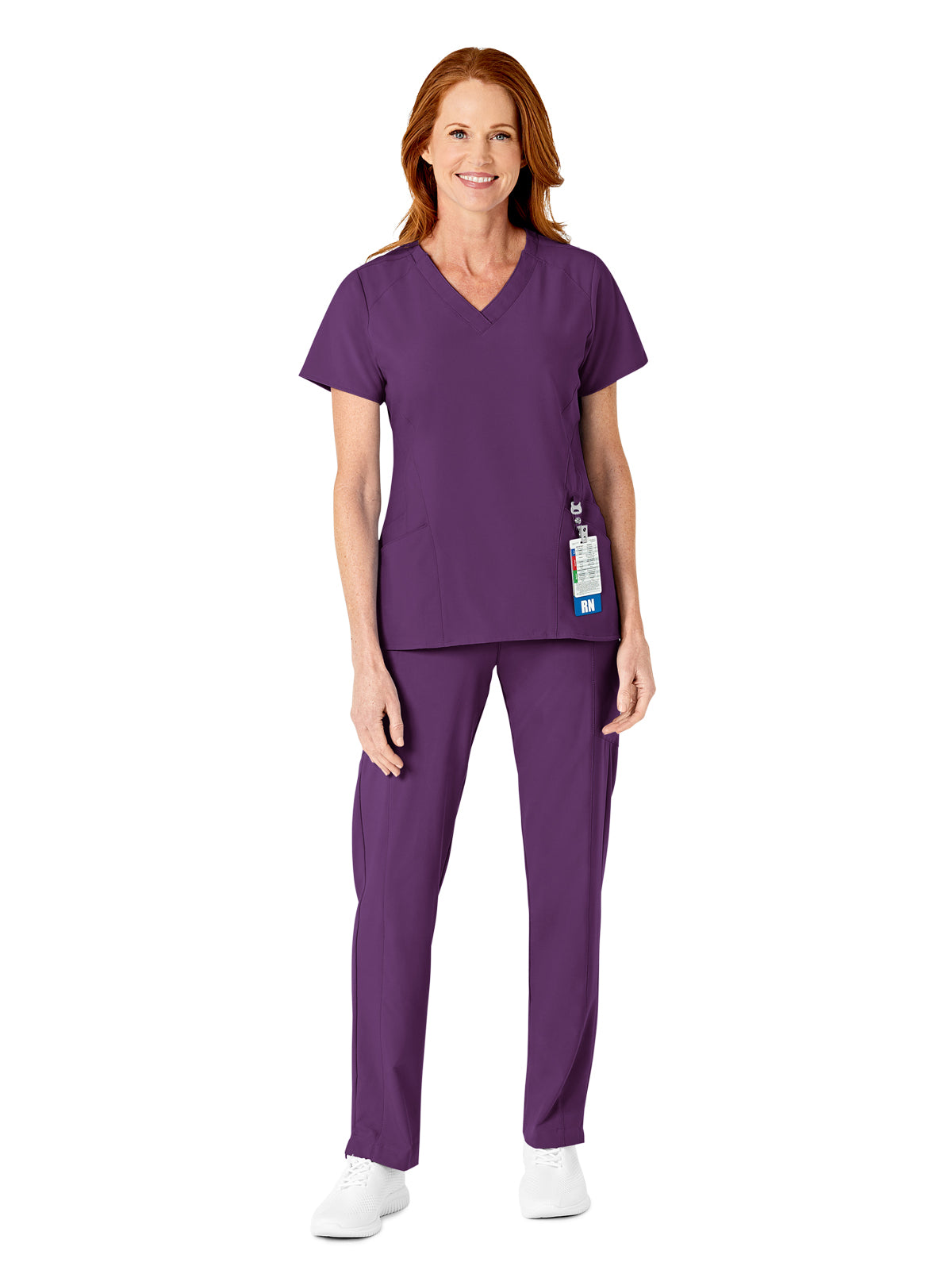 Women's Eight-Pocket Flat-Front Cargo Pant - 5155 - Eggplant