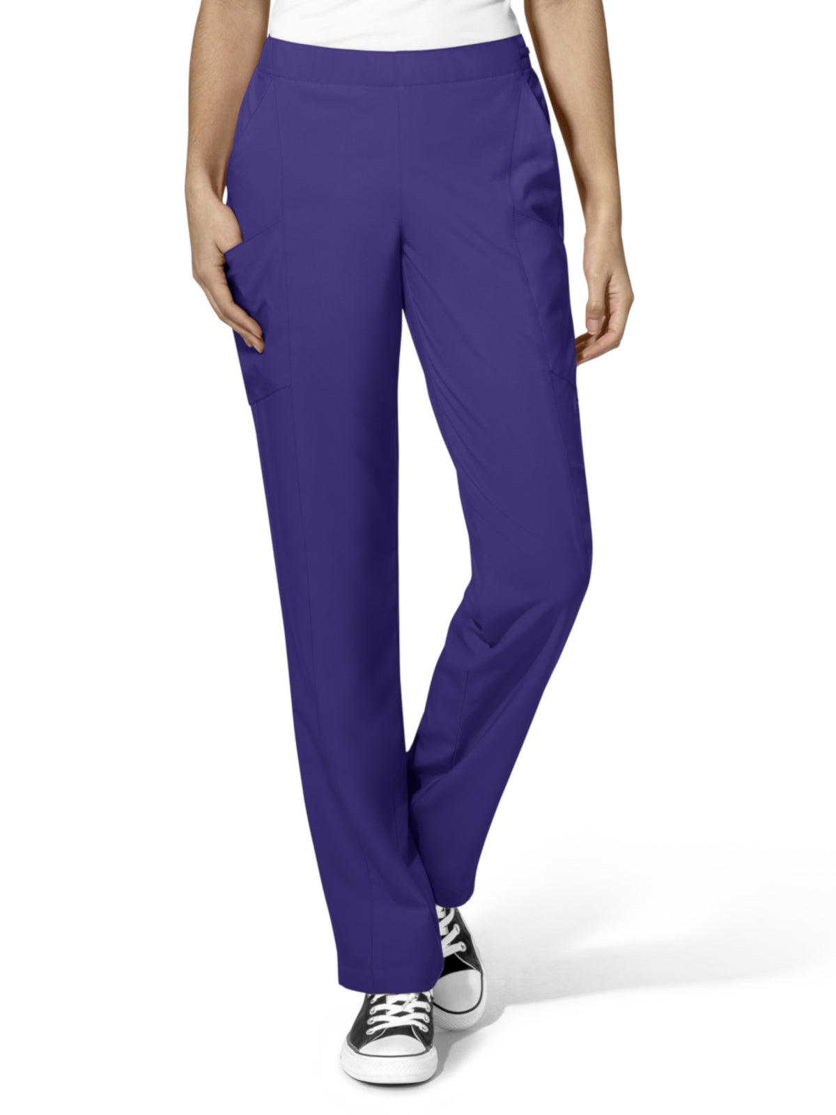 Women's Eight-Pocket Flat-Front Cargo Pant - 5155 - Grape