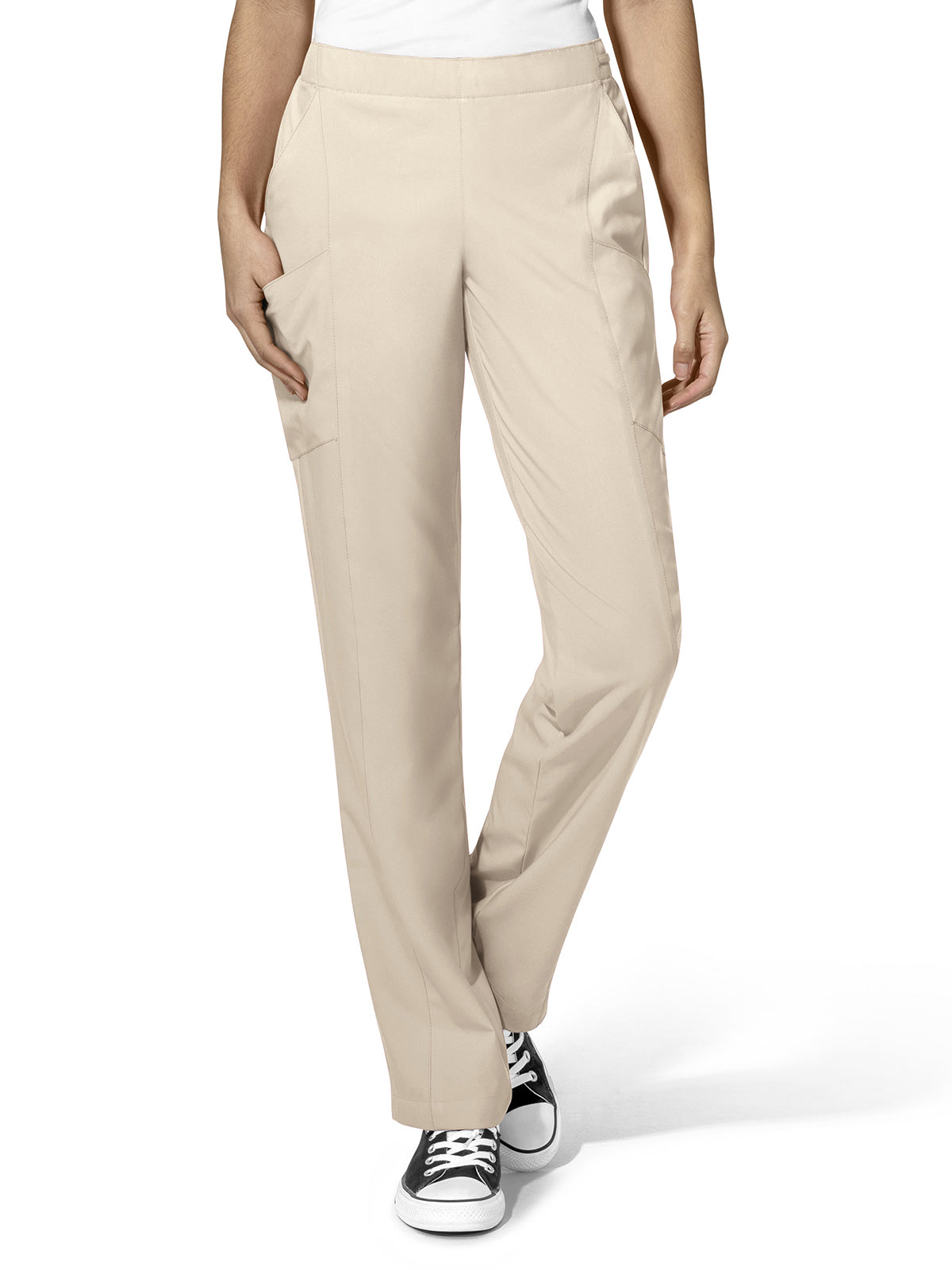 Women's Eight-Pocket Flat-Front Cargo Pant - 5155 - Khaki