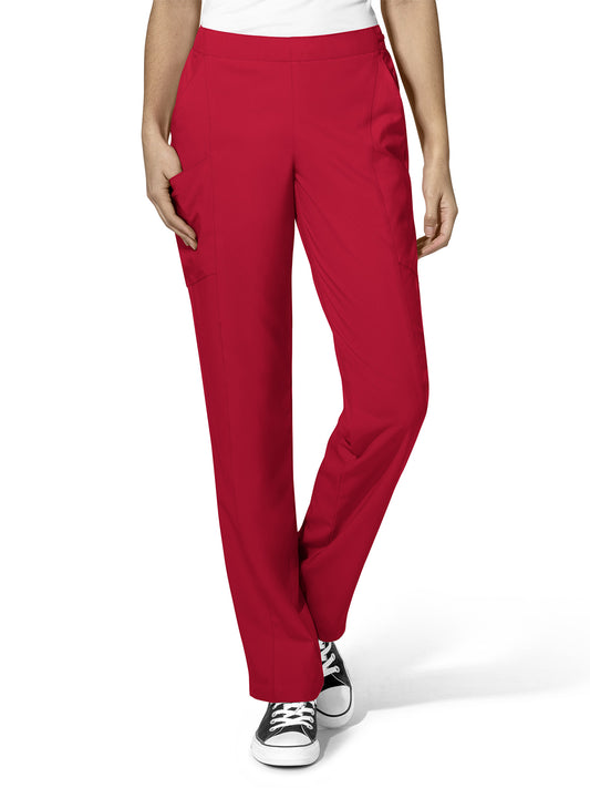 Women's Eight-Pocket Flat-Front Cargo Pant - 5155 - Red