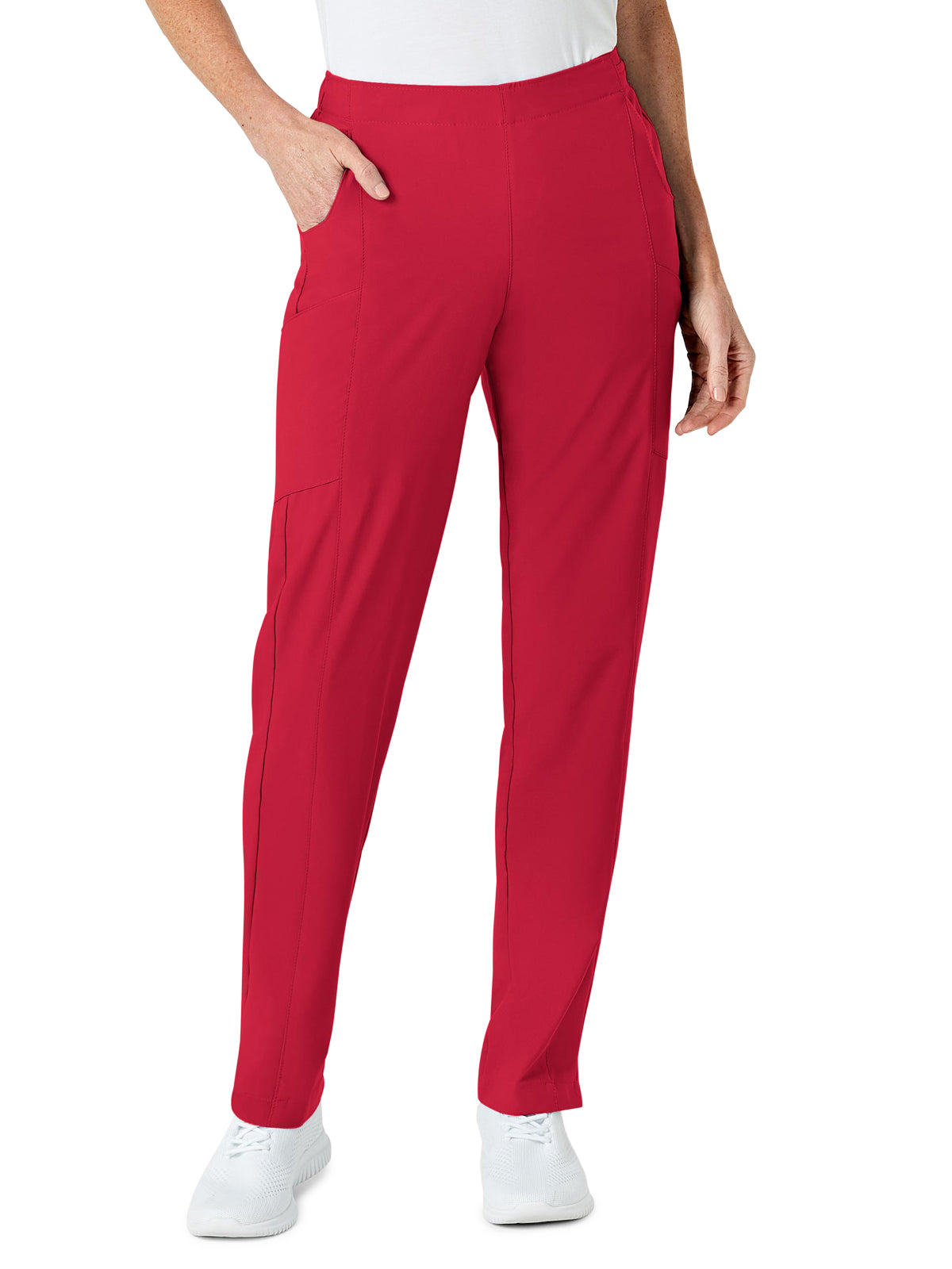 Women's Eight-Pocket Flat-Front Cargo Pant - 5155 - Red