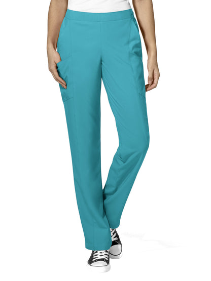 Women's Eight-Pocket Flat-Front Cargo Pant - 5155 - Teal