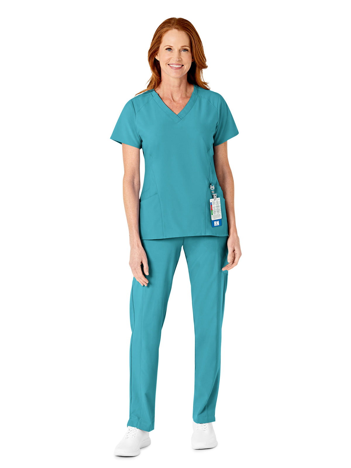 Women's Eight-Pocket Flat-Front Cargo Pant - 5155 - Teal